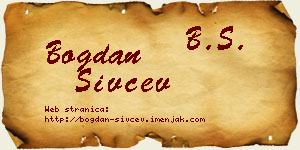Bogdan Sivčev vizit kartica